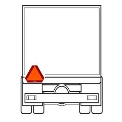 Triunghi reflectorizant pentru vehicul lent (tractor) din tabla groasa L=365mm 4054/L Reflex