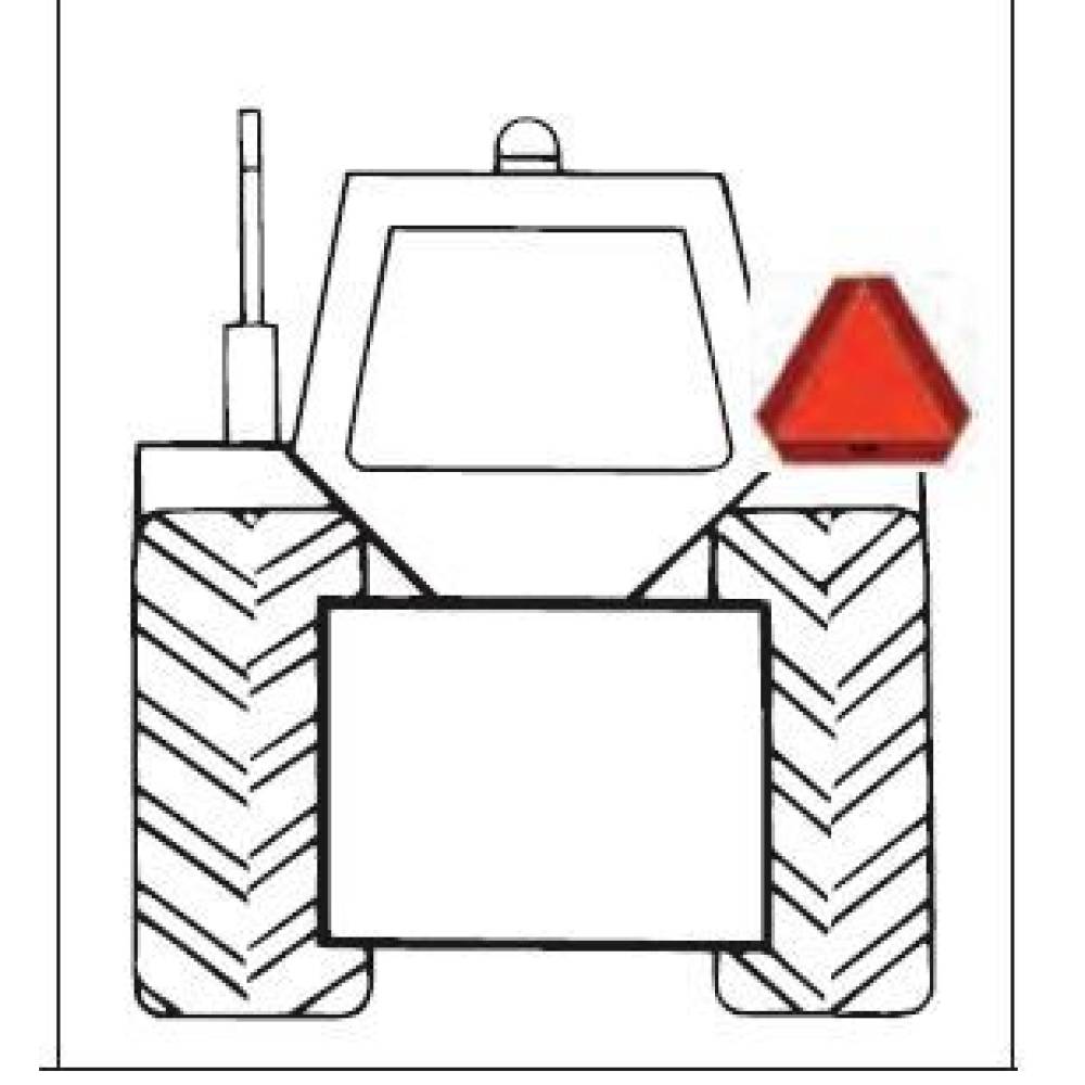 Triunghi reflectorizant pentru vehicul lent (tractor) din tabla groasa L=365mm 4054/L Reflex