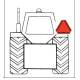 Triunghi reflectorizant pentru vehicul lent (tractor) din tabla groasa L=365mm 4054/L Reflex
