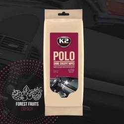 Servetele umede pentru bord, fructe de padure, Polo Shine Cockpit Wipes, K420 K2 Servetele umede pentru bord, fructe de padure, Polo Shine Cockpit Wipes, K420 K2