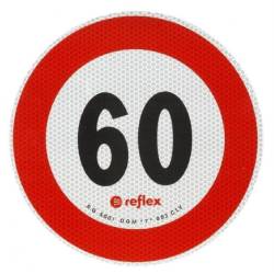 Autocolant reflectorizant fi 20cm limita viteza 60km/h, premium, 5060M Reflex