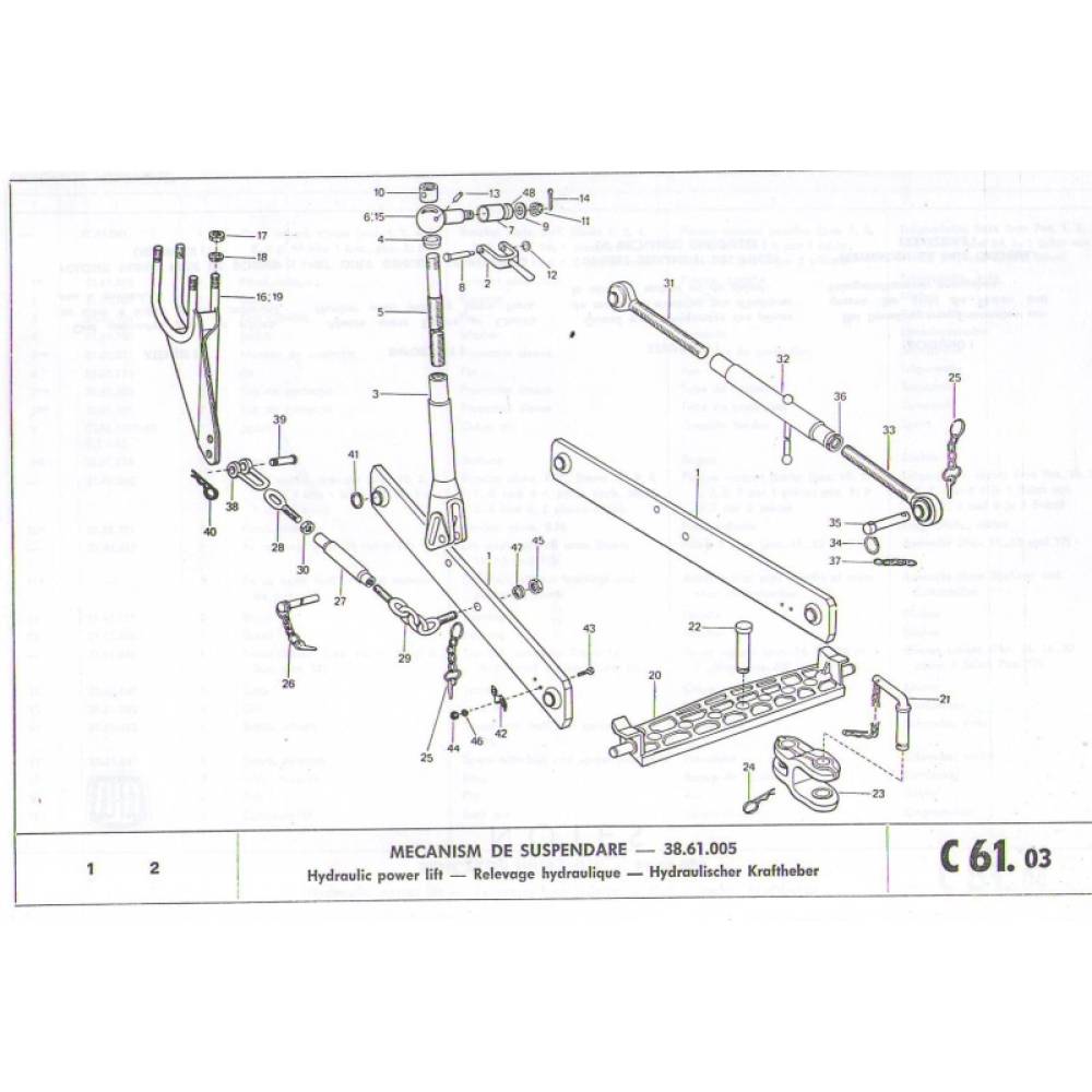 Tija reglabila intinzator U650 38.61.012 as-ag90/tr
