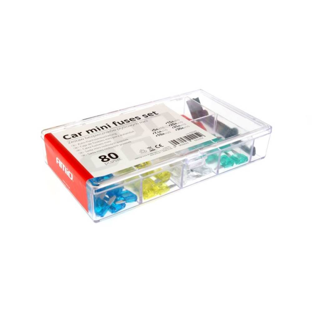 Set 80 sigurante plate MINI, cu extractor Amio 02225