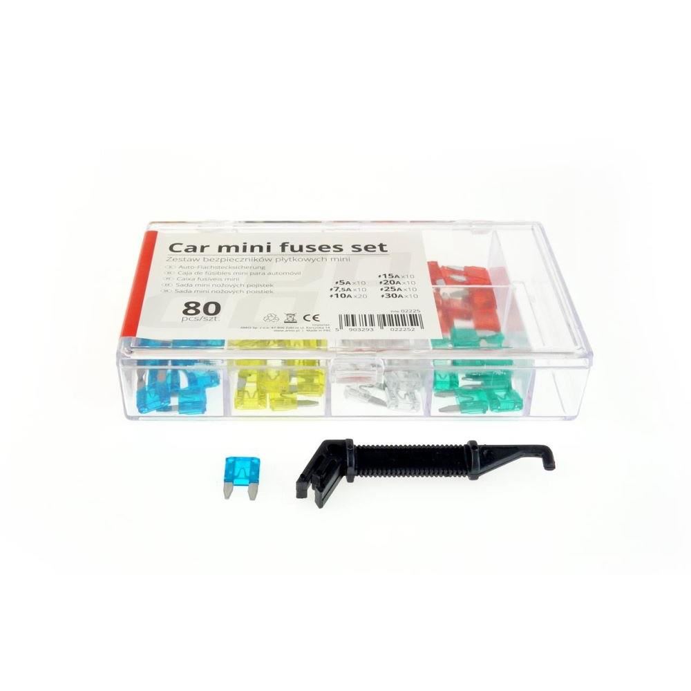 Set 80 sigurante plate MINI, cu extractor Amio 02225