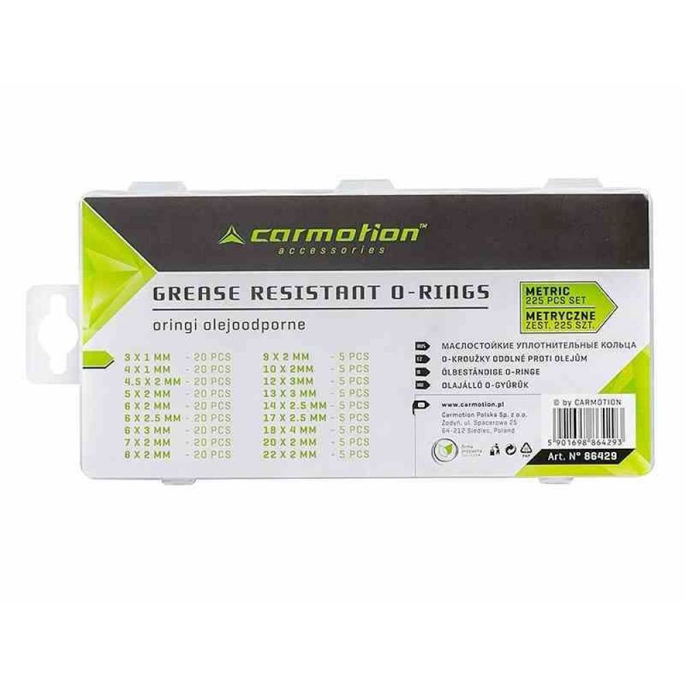 Set oringuri negre 225 bucati metric, 86429 Carmotion