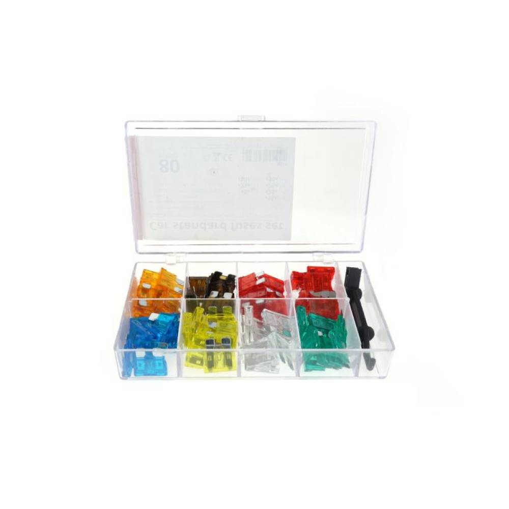 Set 80 sigurante plate mari, cutie 80 bucati cu extractor Amio 02224
