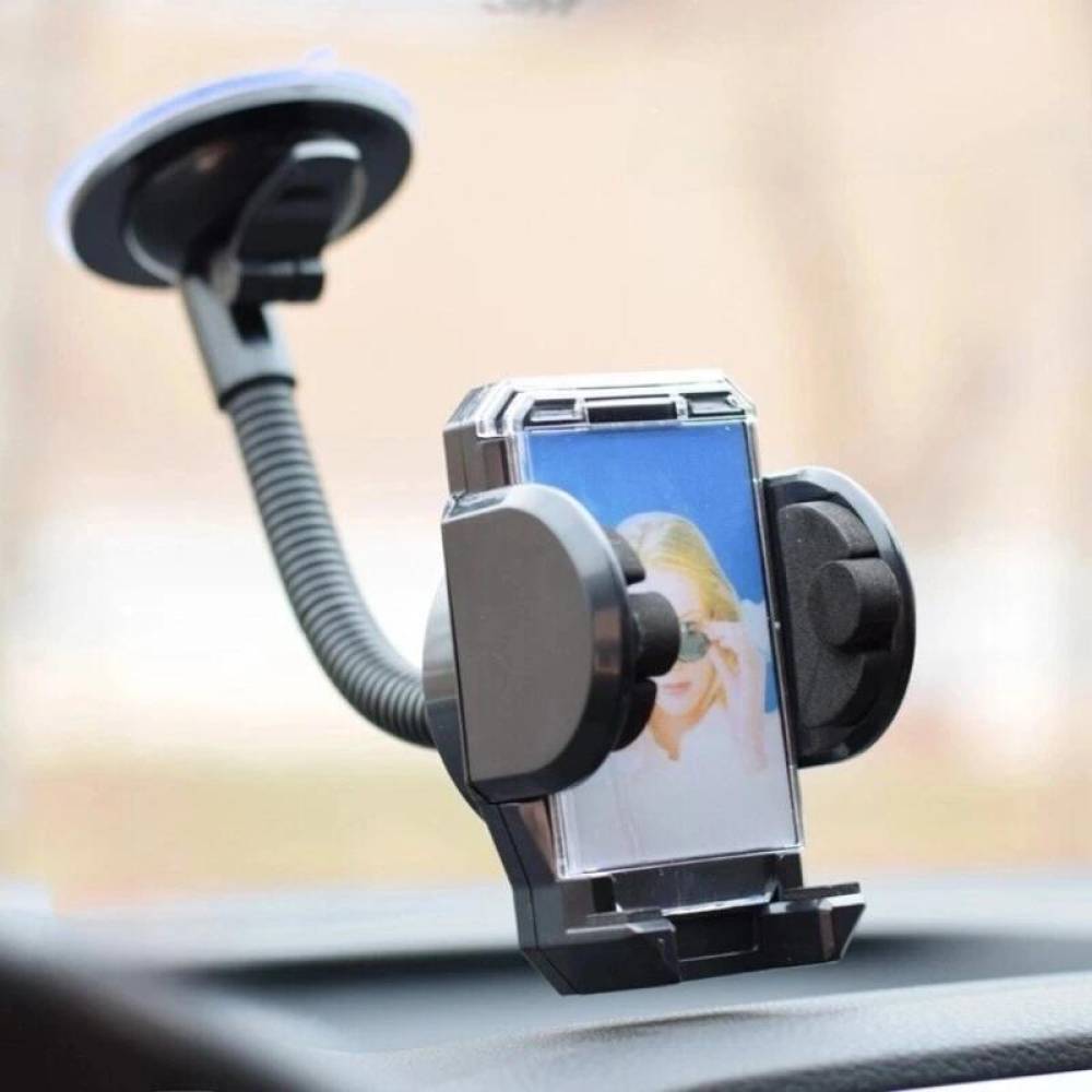 Suport telefon, 3 prinderi, cu ventuza, grila aerisire si talpa adeziva, 01250 Amio