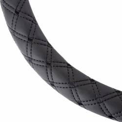 Husa volan 37-39cm, imitatie piele, cusatura neagra, 02814 Amio Husa volan 37-39cm, imitatie piele, cusatura neagra, 02814 Amio