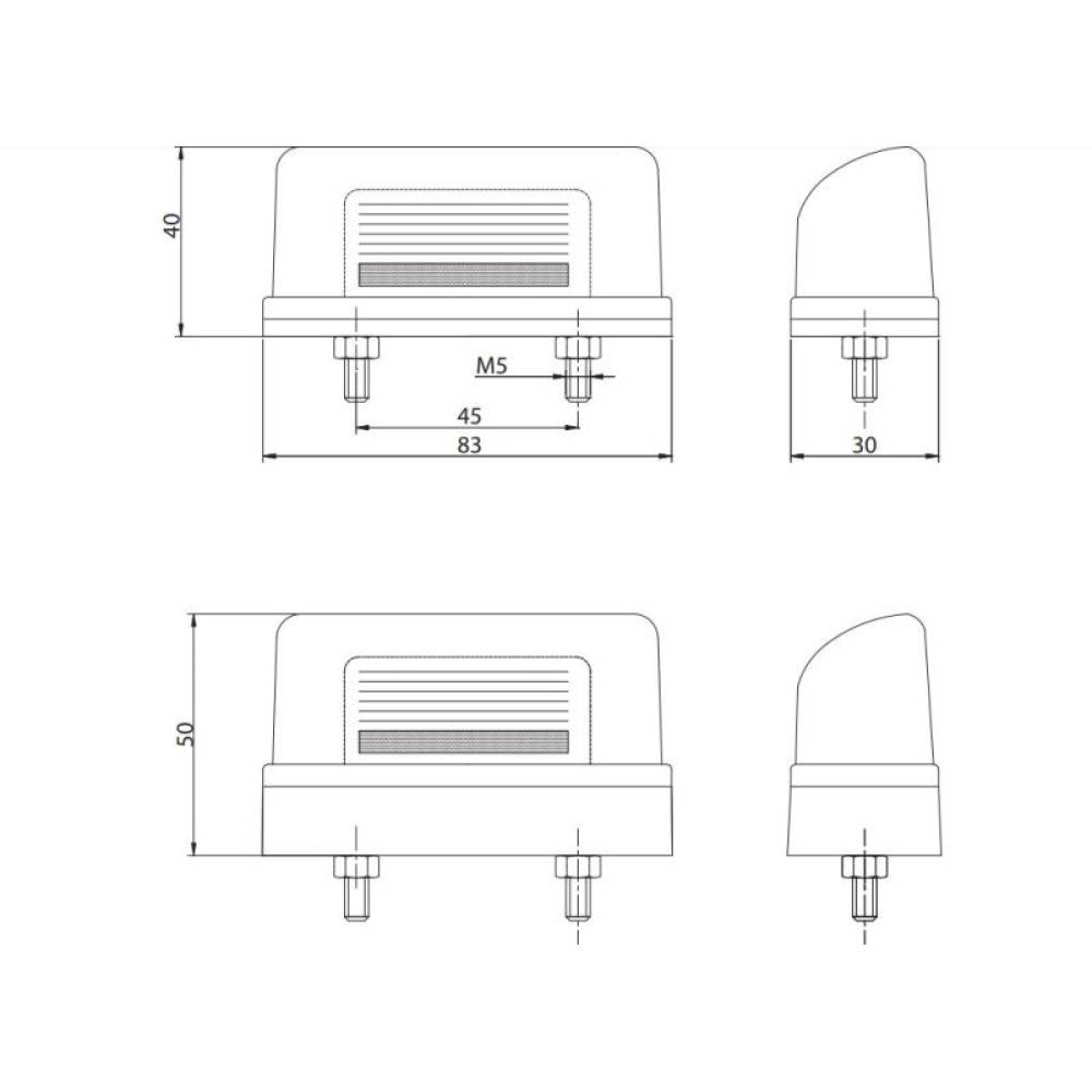 Lampa numar cu inaltator, 83x50, FT-022-1 Fristom Lampa numar cu inaltator, 83x50, FT-022-1 Fristom