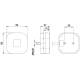 Lampa gabarit 62x62, LED, alba, 12-36V, FT-027-B Fristom
