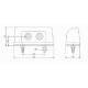 Lampa numar 83x40, 2+3 LED-uri, cu pozitie, rosie FT-016-A Fristom 