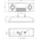 Lampa spate 285x100, 5 functii, cu numar, stanga, 549L Fristom