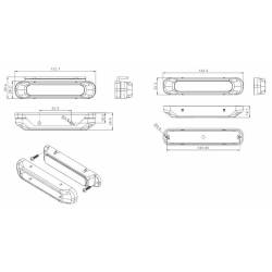Set 2 proiectoare zi, 9-36V, DRL, 6 LED-uri, 13,2x2.8cm, FT-300 Fristom