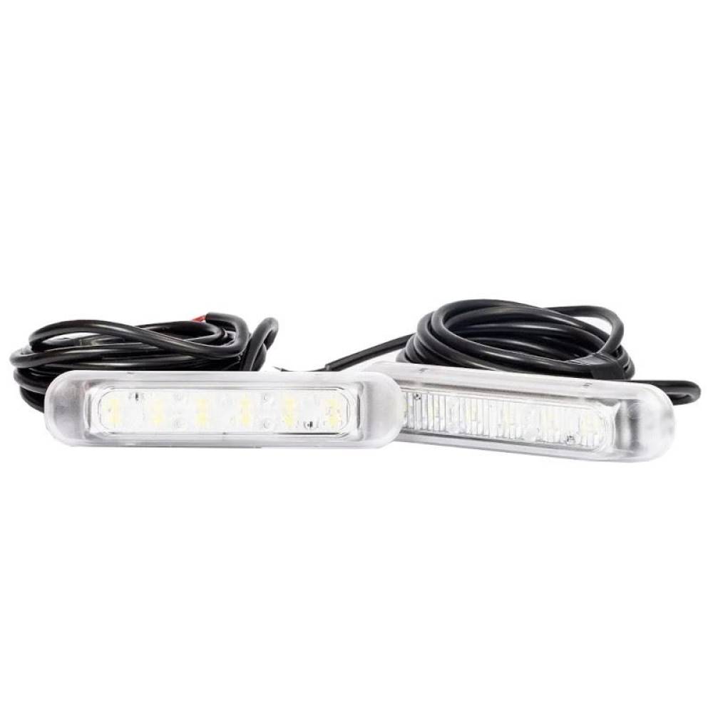 Set 2 proiectoare zi, 9-36V, DRL, 6 LED-uri, 13,2x2.8cm, FT-300 Fristom