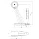 Lampa gabarit cu brat 195mm, oblic 45°, LED, alb-rosie, 12-36V, FT-009-E Fristom Lampa gabarit cu brat 195mm, oblic 45°, LED, alb-rosie, 12-36V, FT-009-E Fristom