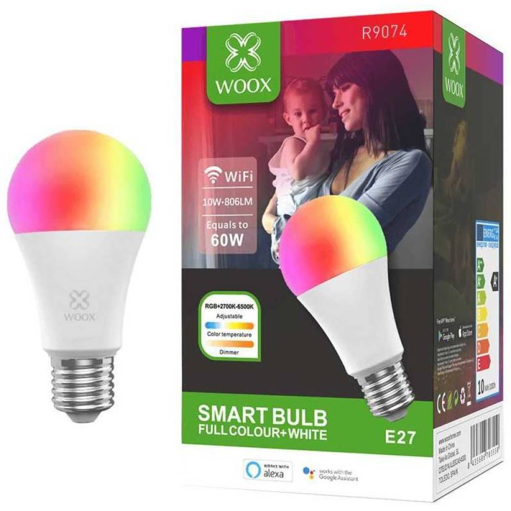 Bec LED smart WiFi E27 10W RGB, Woox