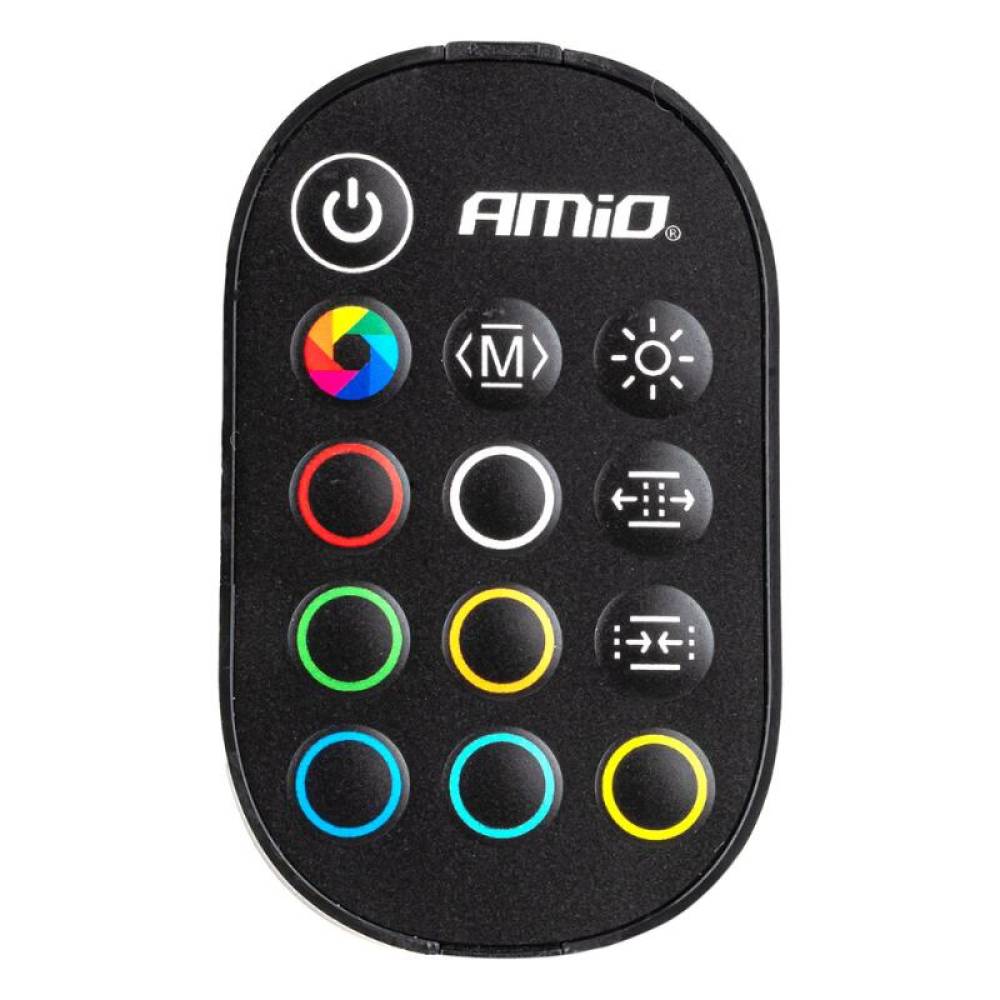 Lampa interior, Banda cu Led RGB, 15 culori, flexibila, cu autoadeziv si telecomanda, 2x30cm, Amio 04579