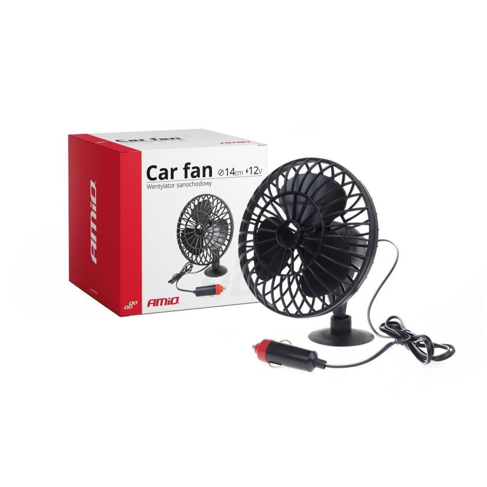 Ventilator 12V, fi14cm, mini, plastic, ventuza, 02235 Amio