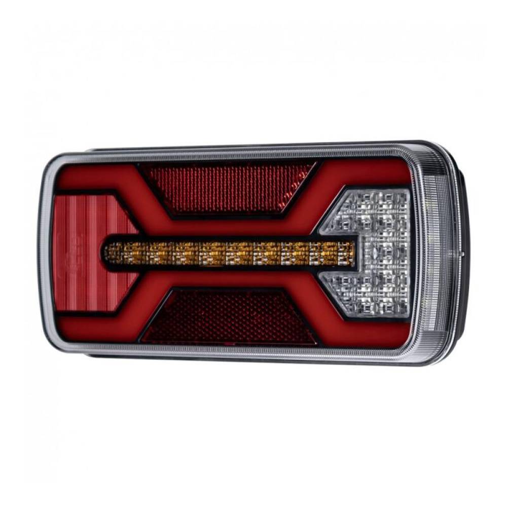 Lampa stop 220x100, 5 functii, LED Neon, 10-30V, cu ceata si catadioptru reflectorizant, mufa 5 pini, stanga-dreapta, X Spider, L2428 TruckLed