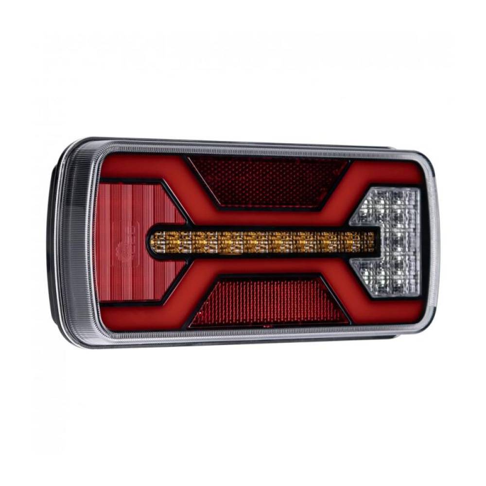 Lampa stop 220x100, 5 functii, LED Neon, 10-30V, cu ceata si catadioptru reflectorizant, mufa 5 pini, stanga-dreapta, X Spider, L2428 TruckLed