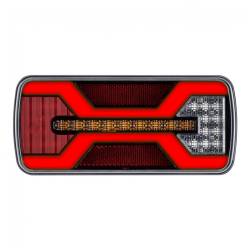 Lampa stop 220x100, 5 functii, LED Neon, 10-30V, cu ceata si catadioptru reflectorizant, mufa 5 pini, stanga-dreapta, X Spider, L2428 TruckLed