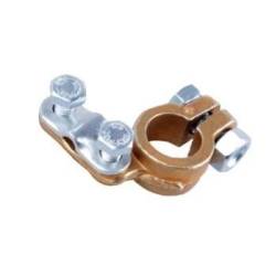 Borne acumulator cupru L 4,5x3.2, grosime 4mm cu placuta plus Saper S1+