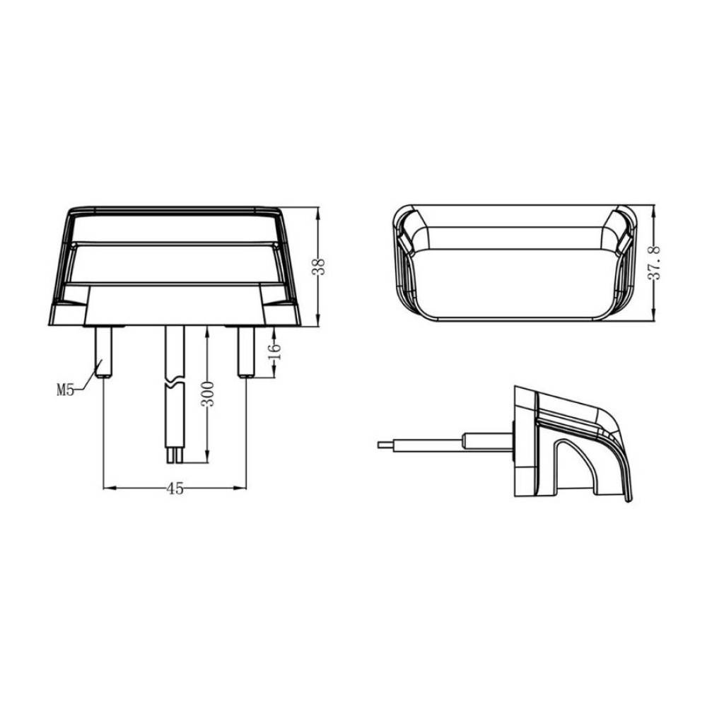 Lampa numar 95x38, 4 LED-uri, 12-24V, L1910 TruckLed