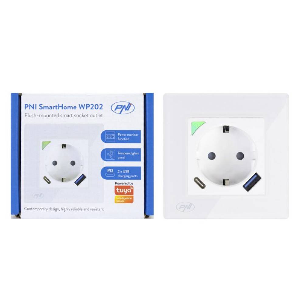 Priza inteligenta SmartHome WiFi, montaj ingropat PNI-WP202 Priza inteligenta SmartHome WiFi, montaj ingropat PNI-WP202