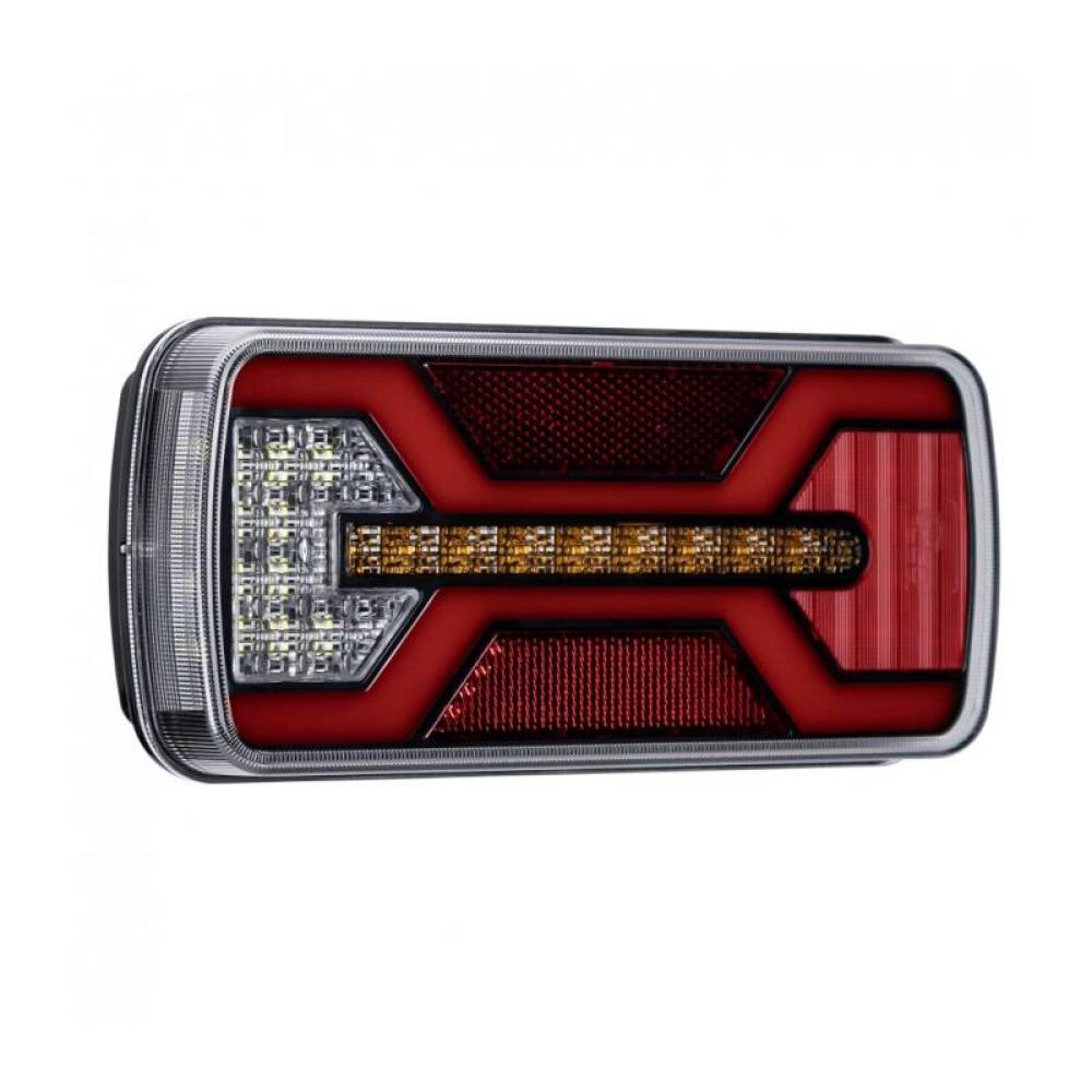Lampa stop 220x100, 5 functii, LED Neon, 10-30V, cu mers inapoi si catadioptru reflectorizant, mufa 5 pini, stanga-dreapta, X Spider, L2429 TruckLed