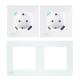 Kit Priza dubla inteligenta SmartHome WiFi, cu rama montaj ingropat PNI-WP202-2