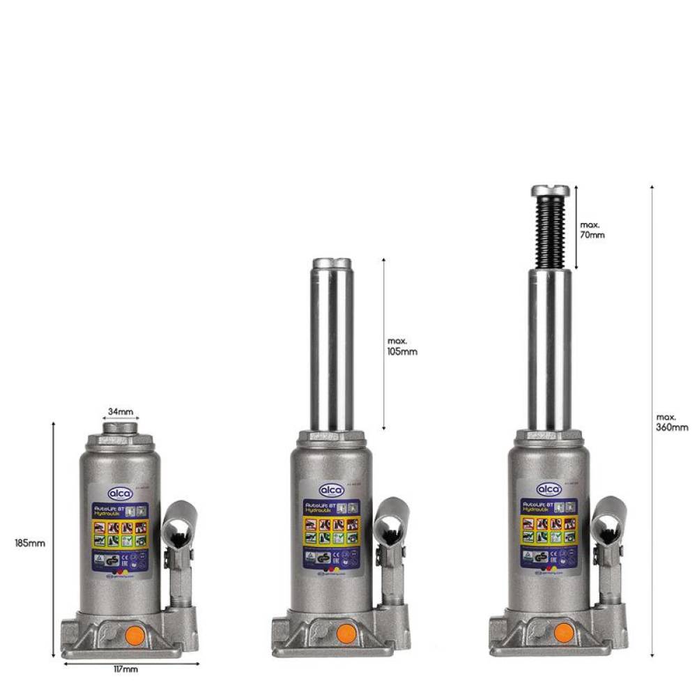 Cric hidraulic 8T TUV 432.20 Alca