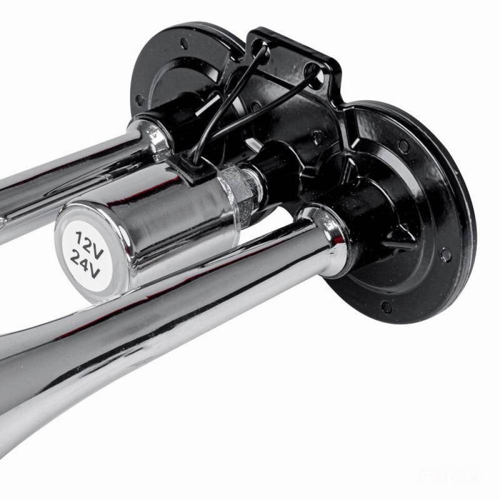 Claxon 12-24V, pe aer, 2 pipe, 30cm, 03617 Amio