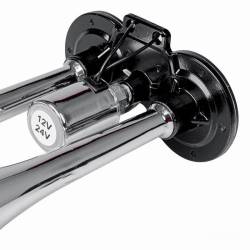 Claxon 12-24V, pe aer, 2 pipe, 30cm, 03617 Amio