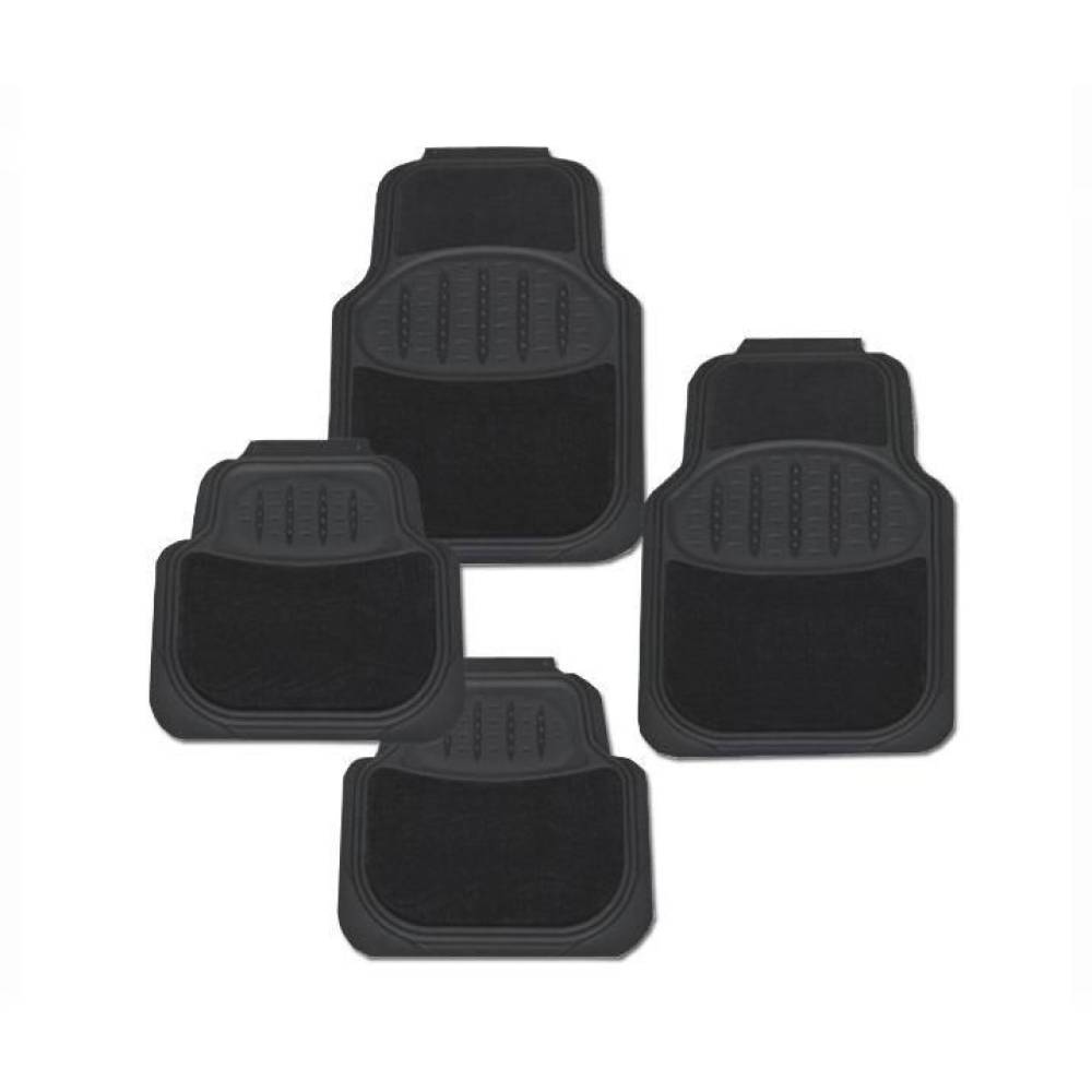 Set 4 covorase auto cauciuc cu mocheta negre 731.20 Heyner  
