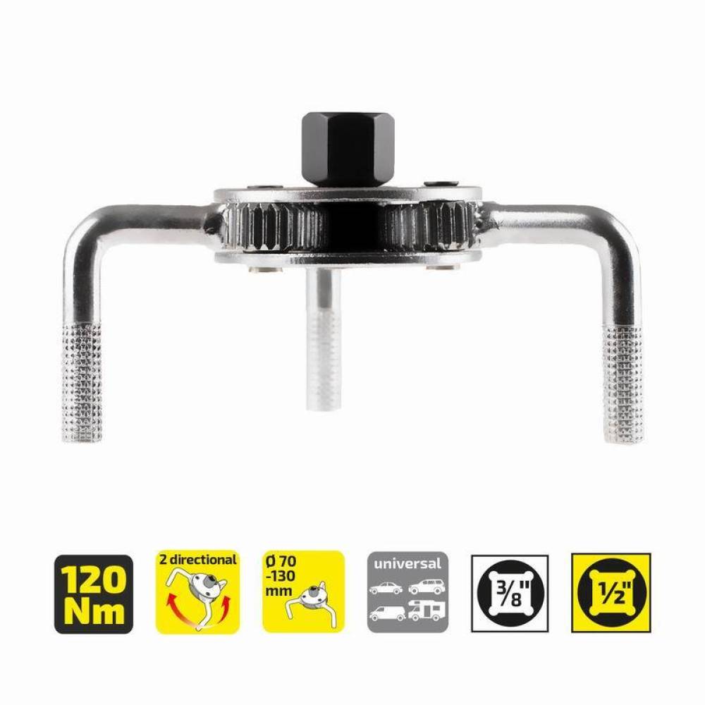 Cheie filtru ulei cu 3 brate, reglabila, 439.00 Heyner 