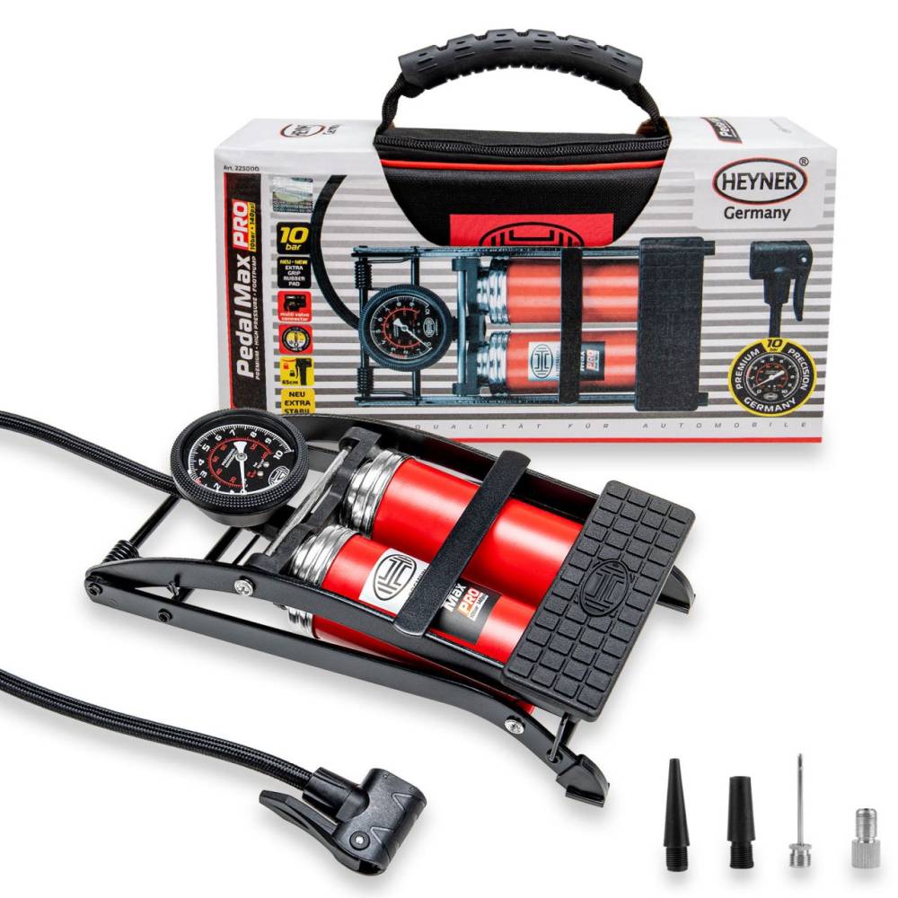 Pompa aer picior 2 cilindri 14 bar, cu husa, PedalMax PRO 225.00 Heyner