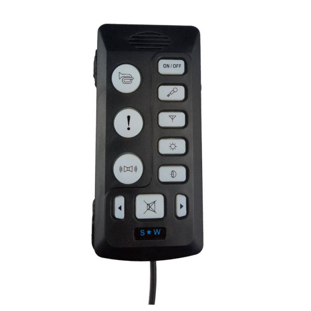 Sirena cu microfon, 2 tonuri, 12V, 200W, ESV-6 6203 + TS200-N 