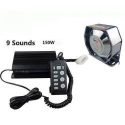 Sirena cu microfon, 2 tonuri, 12V, 200W, ESV-6 6203 + TS200-N 