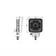 Proiector lucru 100x100, LED-uri Osram, 12-24V, 36W, 2880lm, flood, TT.13336 