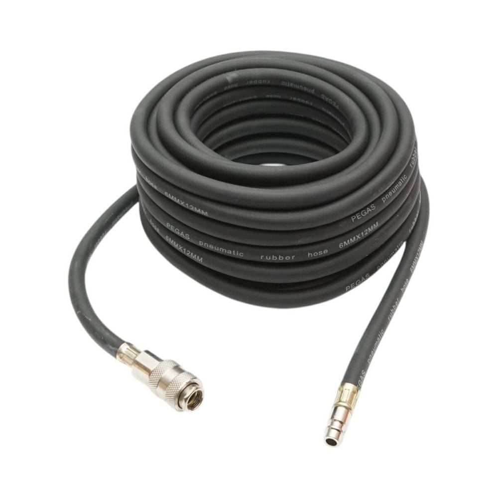 Furtun umflat roti 12m, cauciucat 6/12mm, cu cupla rapida si conector pistol, BKRK72