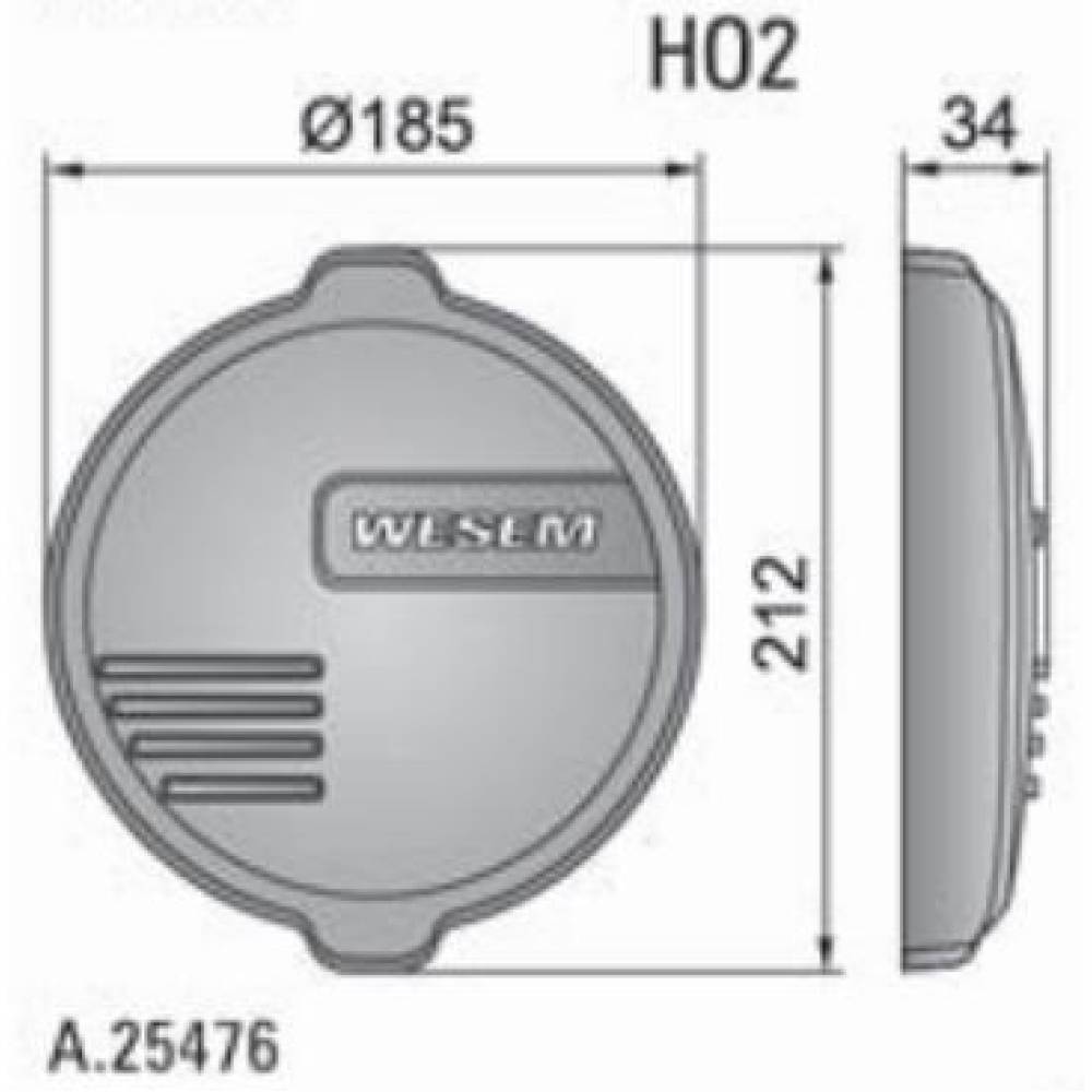 Aparatoare capac proiector rotund fi183 HO2 A.25476 Wesem