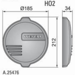 Aparatoare capac proiector rotund fi183 HO2 A.25476 Wesem