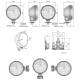 Far tractor rotund metalic pozitie Ursus fara bec, stanga / dreapta, R2 44020 Zelmot Wesem Far tractor rotund metalic pozitie Ursus fara bec, stanga / dreapta, R2 44020 Zelmot Wesem