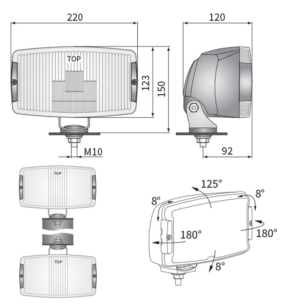 Proiector ceata, 220x123, cu pozitie, 5HP Wesem 22386 