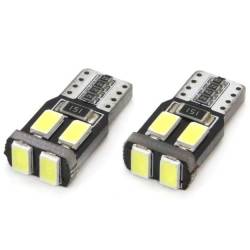 Set 2 becuri T10, 6 LED-uri tip SMD 5730, 12V, W5W, CANBUS 01622 Amio