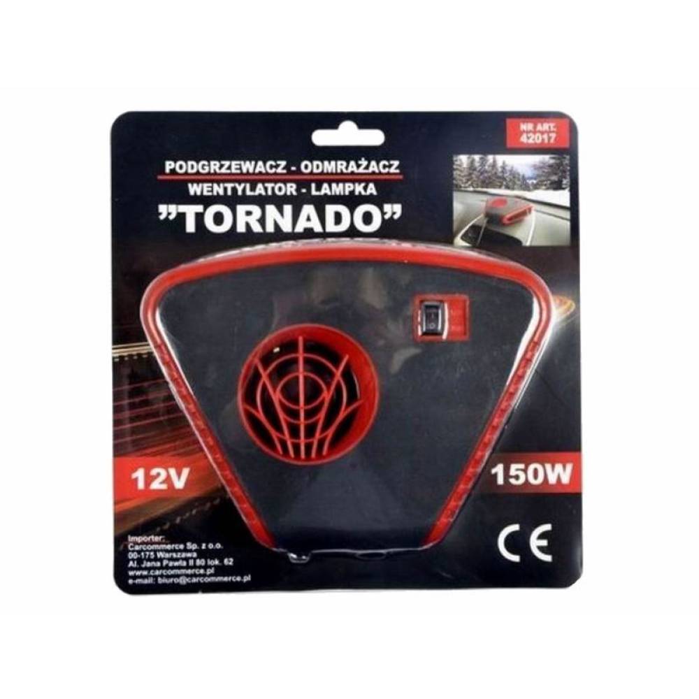 Ventilator 12V 3 in 1, aeroterma cald / rece si lanterna LED 150W TORNADO 42017 CarCo
