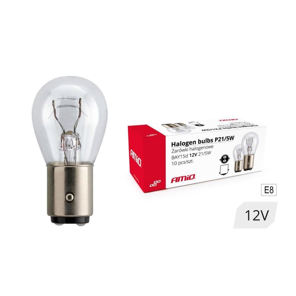 Bec pozitie frana 12V/21W/5W - P21/5W, BAY15D, cutie 10 bucati, 01488 Amio