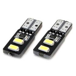 Set 2 becuri T10, 4 LED-uri, 12V W5W Canbus 01630 Amio