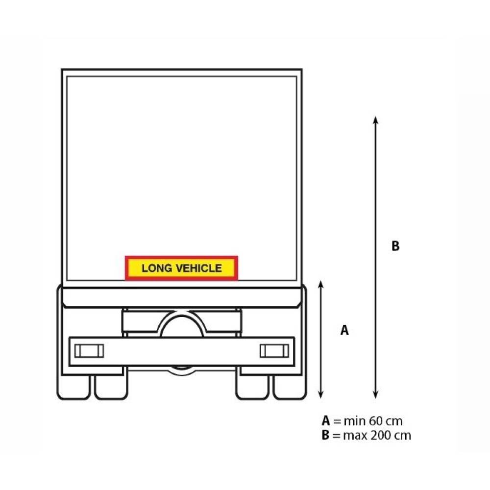 Autocolant reflectorizant Long Vehicle set 40x10cm H. Lucas