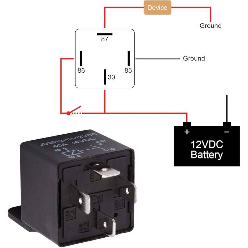 Releu protectie 4pini, 12v, 30A, pentru protectie far, etc, R12S1 